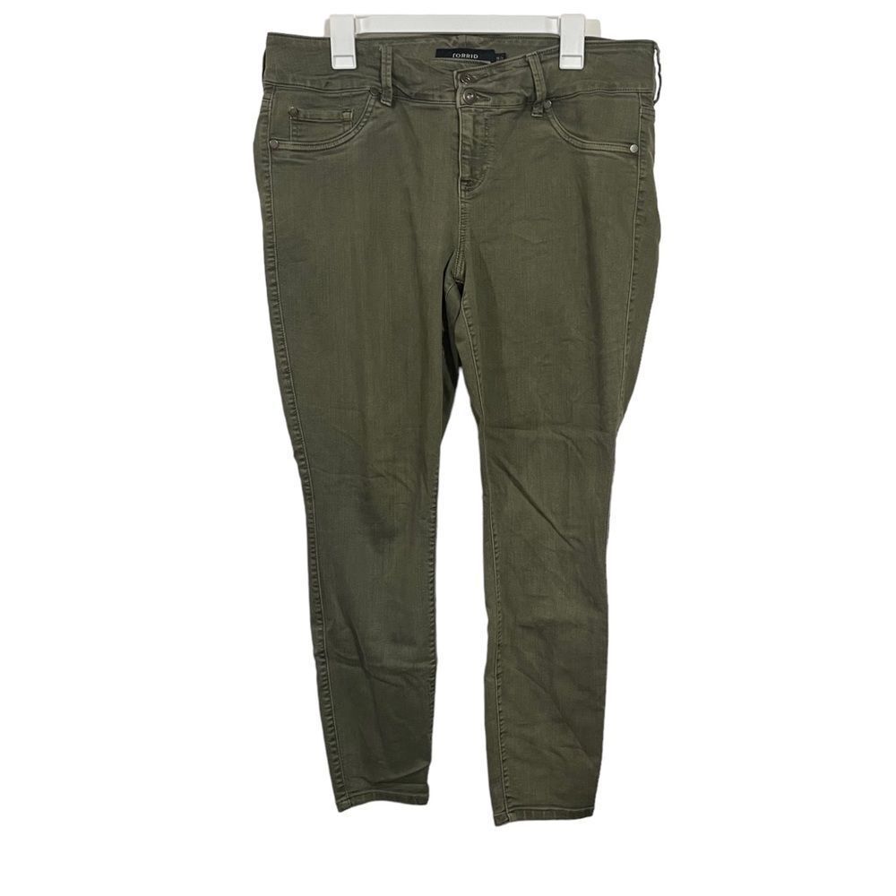 Torrid Plus Size Olive Green Skinny Jeans